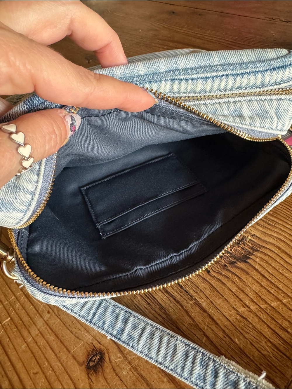 Coach Carey Crossbody Bag in Loved Denim Light Indigo CEK67 - Picture 8 of 14